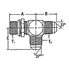 203005 SAE O-Ring Boss to 37º Flare